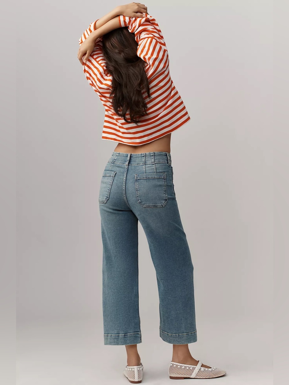 Maeve Colette High-Rise Wide-Leg Cropped Jeans Size 26 Tall - Picture 2 of 8